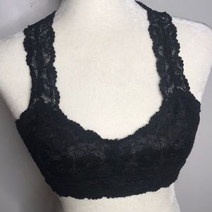 black lace bralette